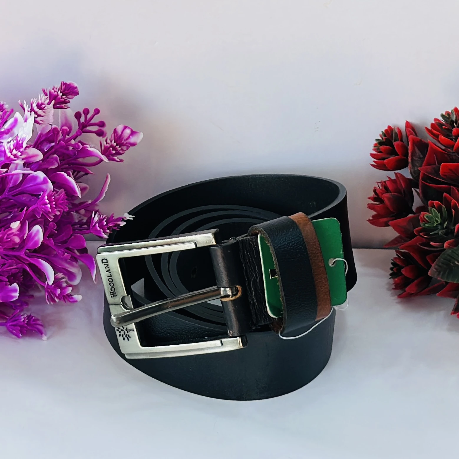 Casual Black Artificial Leather Belt
