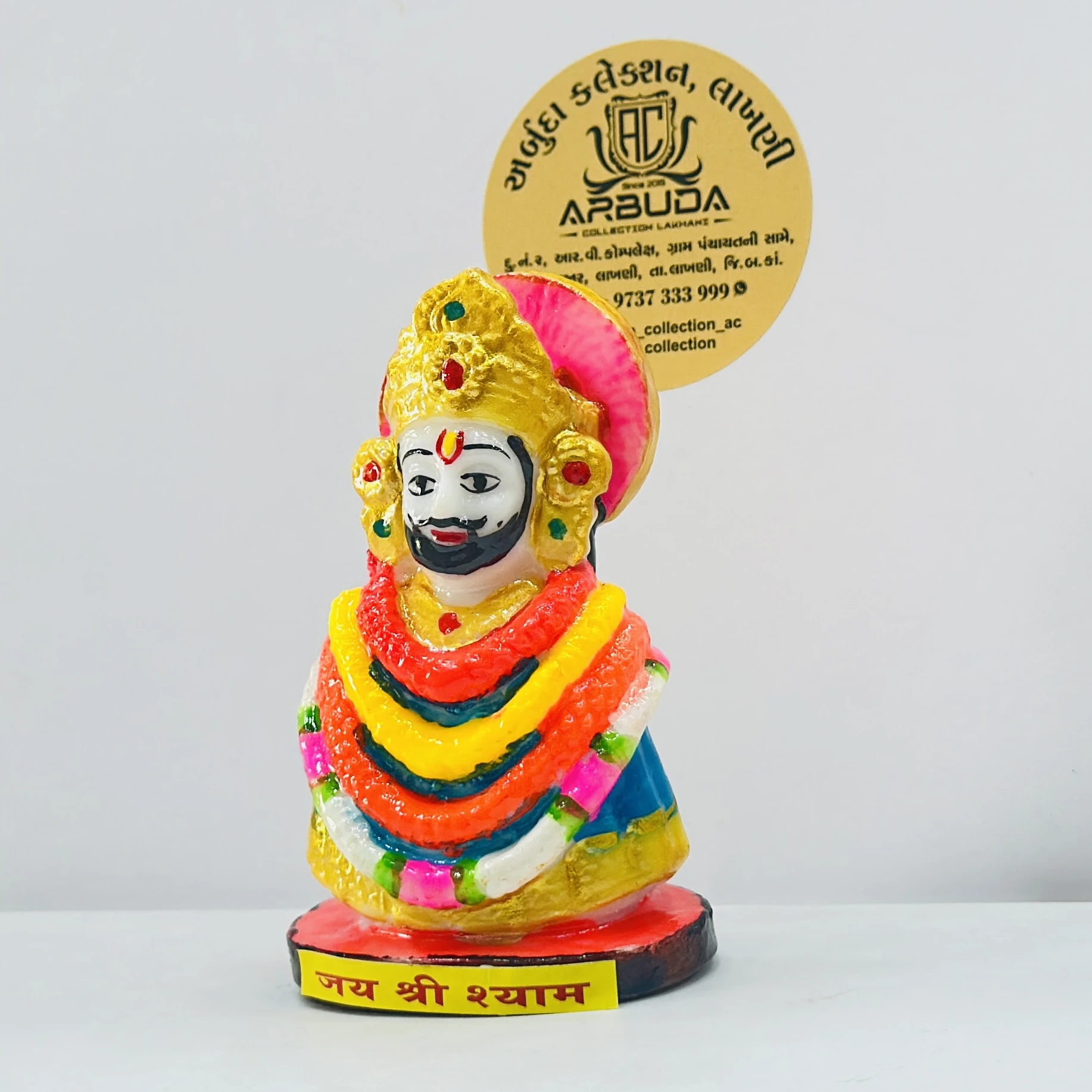 colorful Khatu Shyam Baba idol,