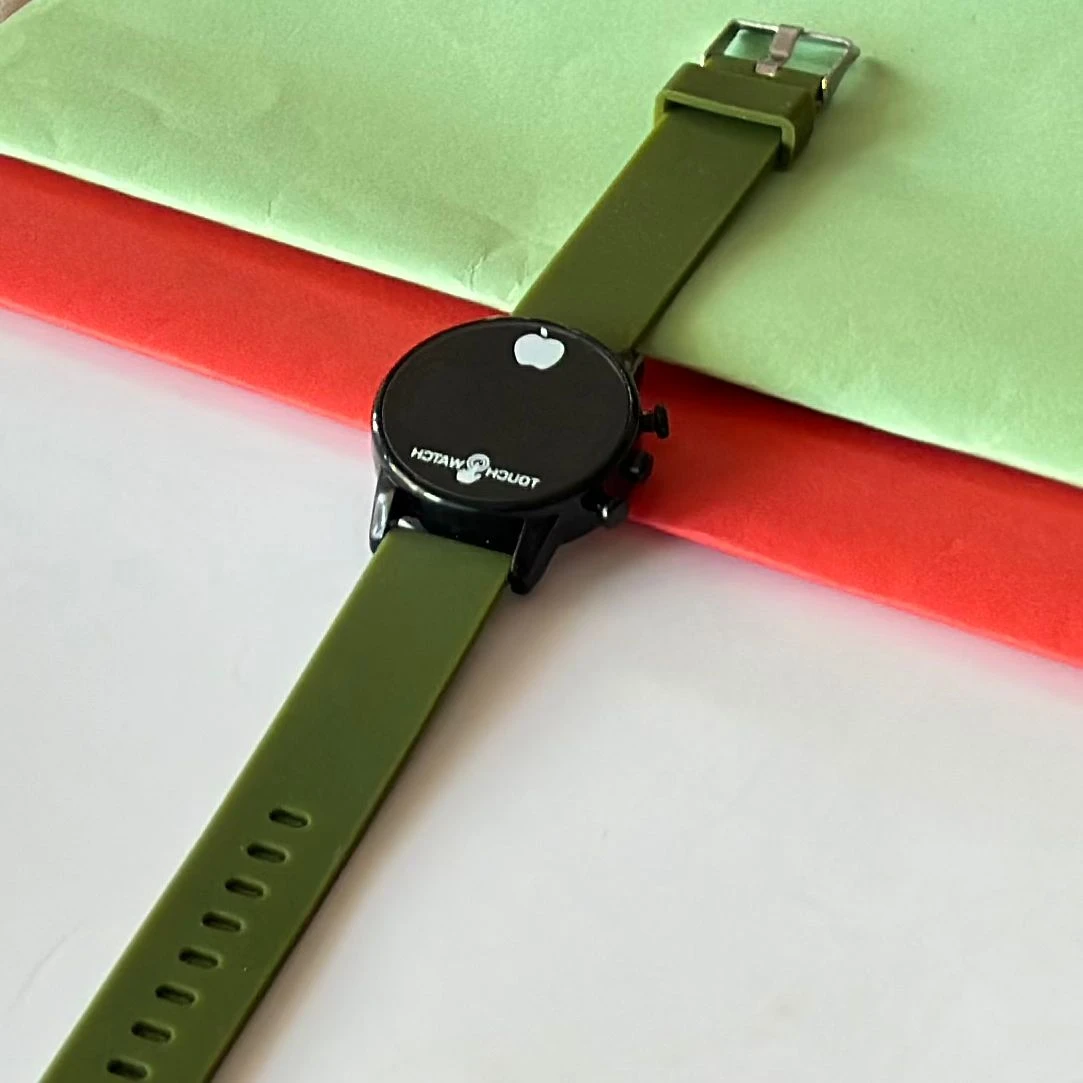 Green digital watch