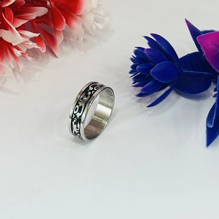 Shopping Dust black stripe ring for men