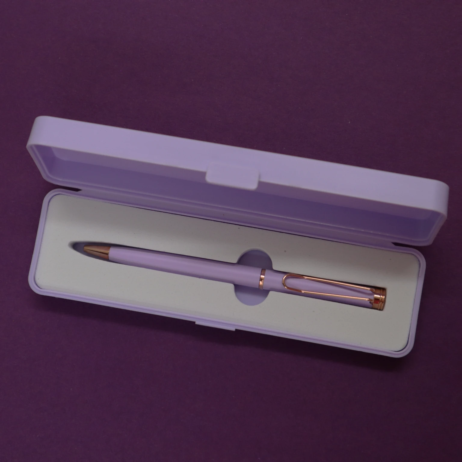 purple ballpoint pen