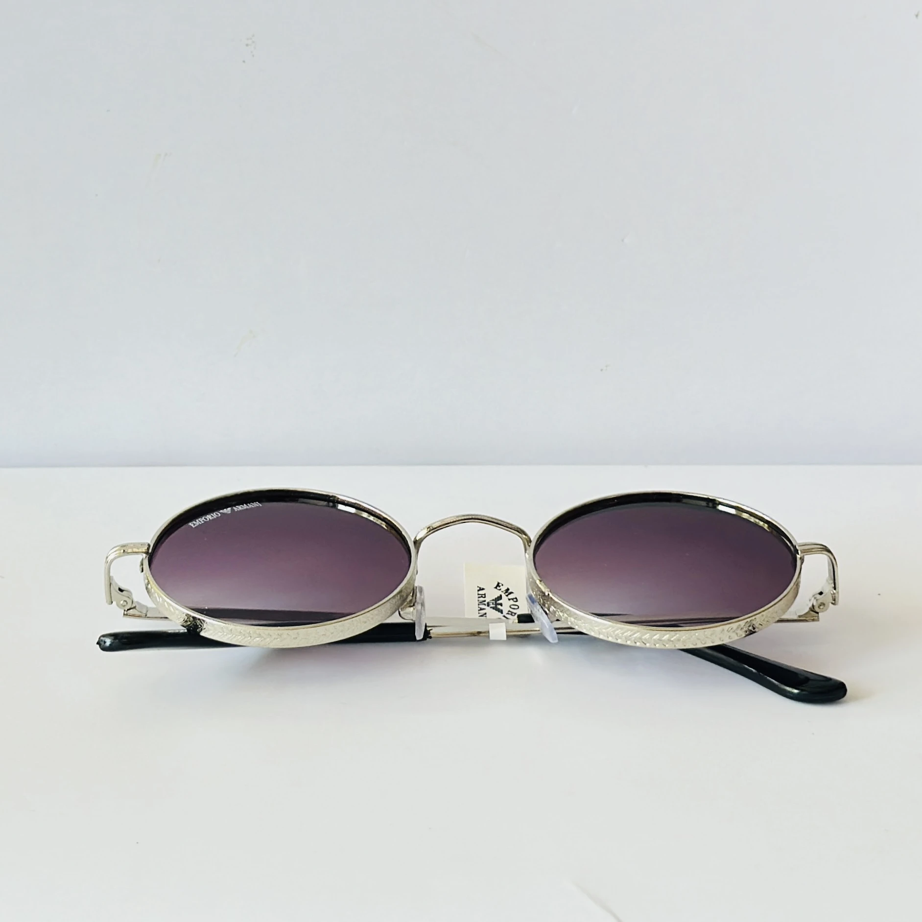 Emporio Armani round metal frame sunglasses