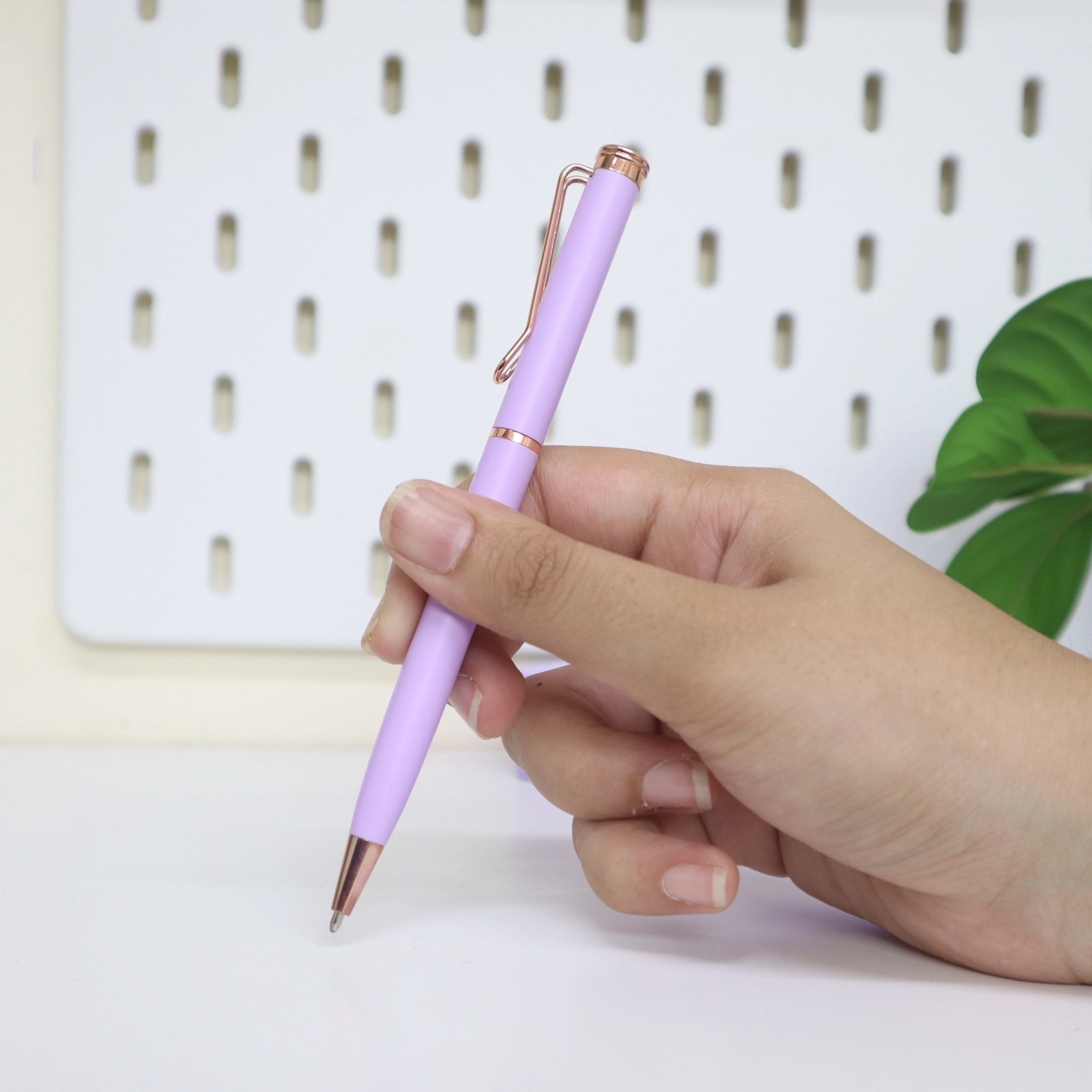 purple ballpoint pen