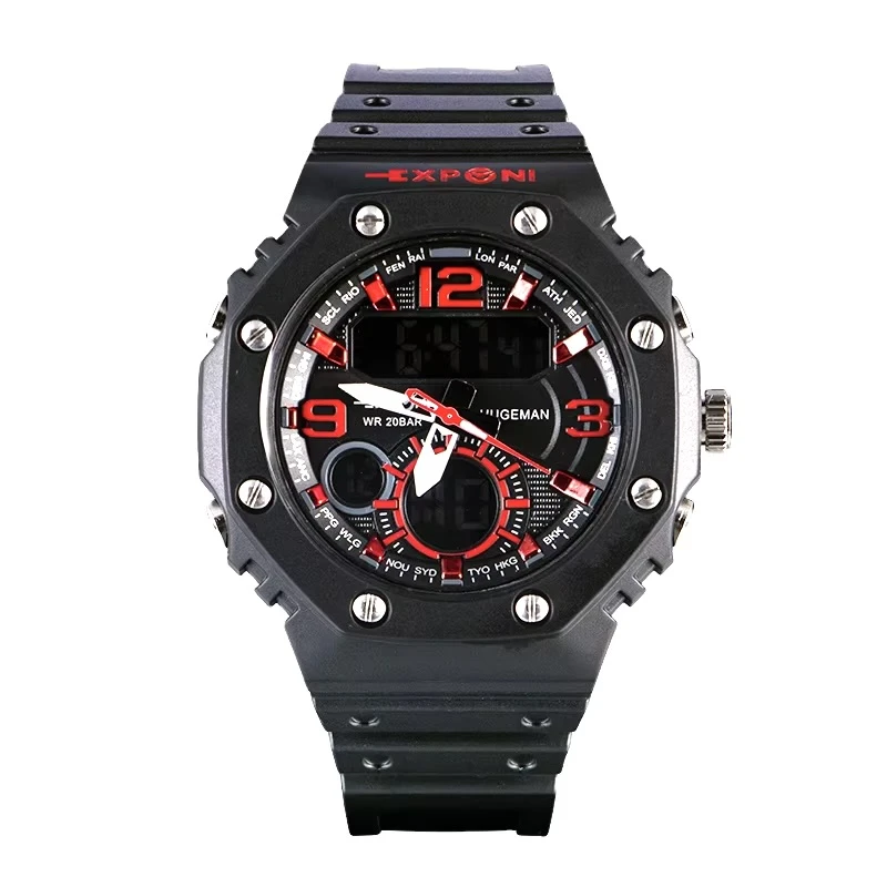 EXPONI Hugeman analog-digital watch.