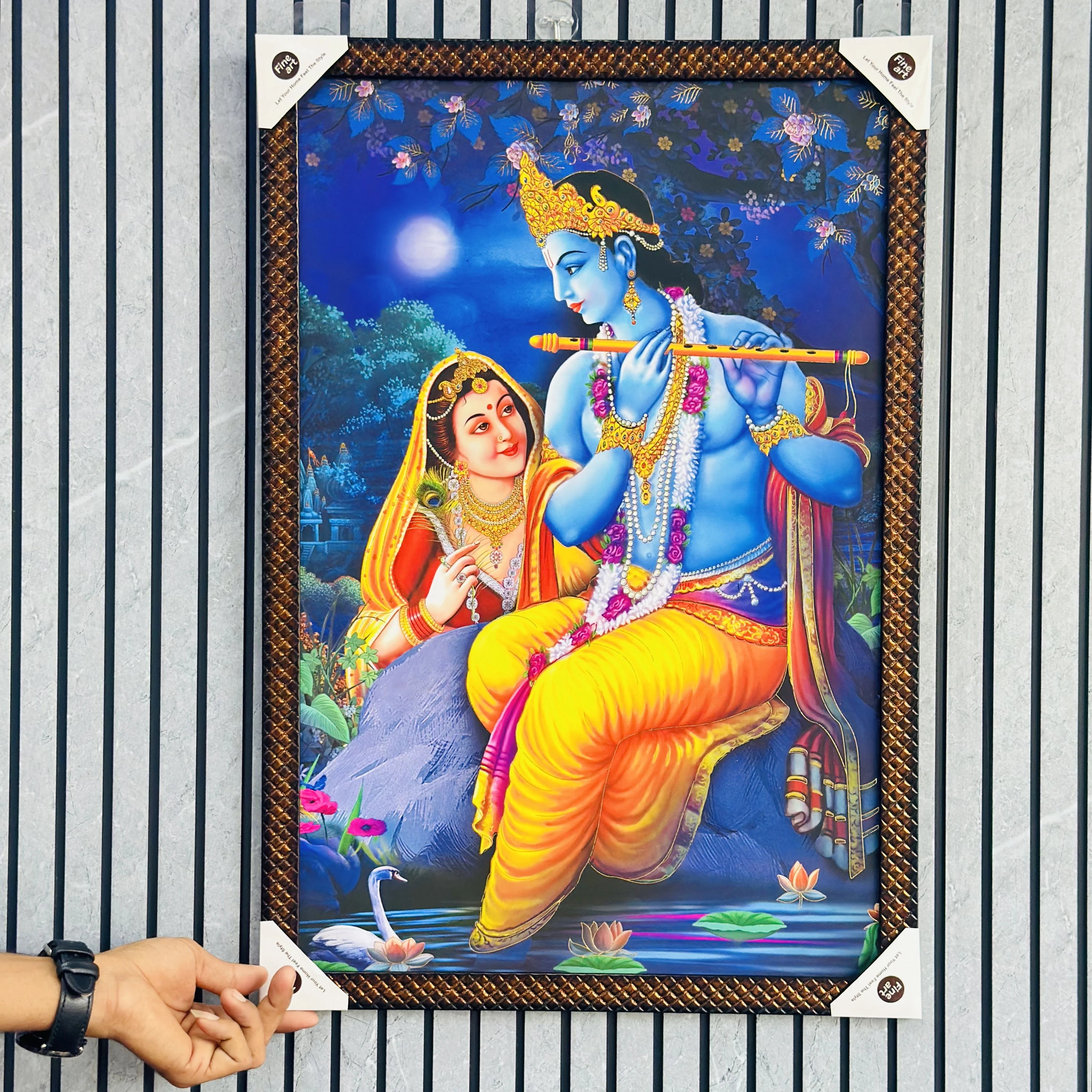 Radha Krishna Love seen frame (SKU-V2ANDB)