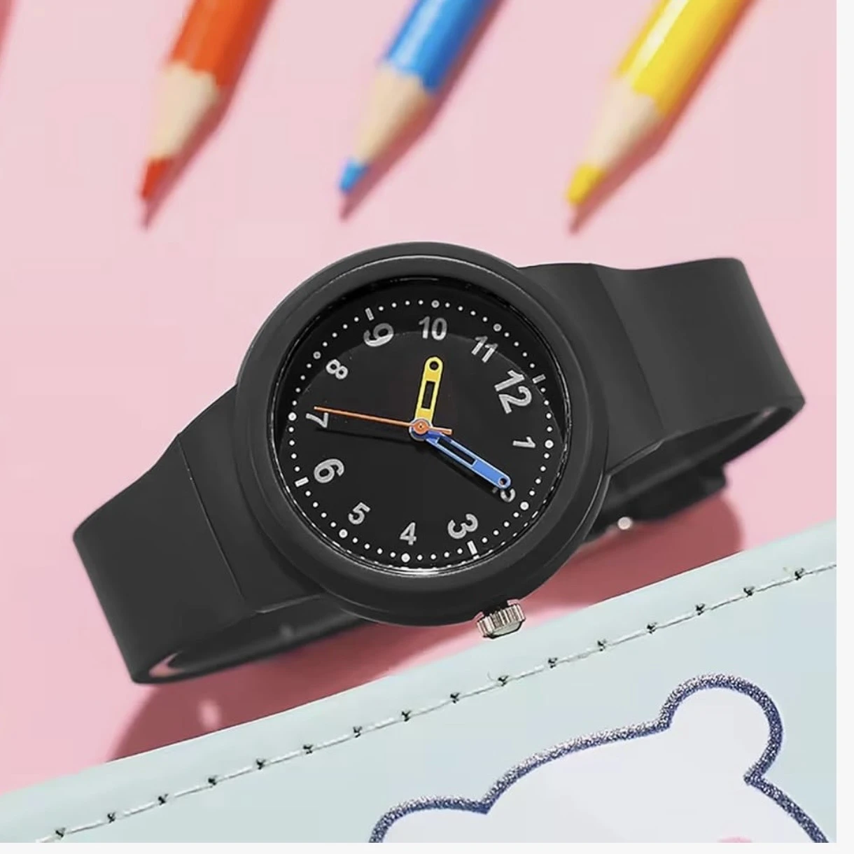 Analog Dial New Trend Number Display Teen Student Waterproof Wrist-Watch for Girls & Boys