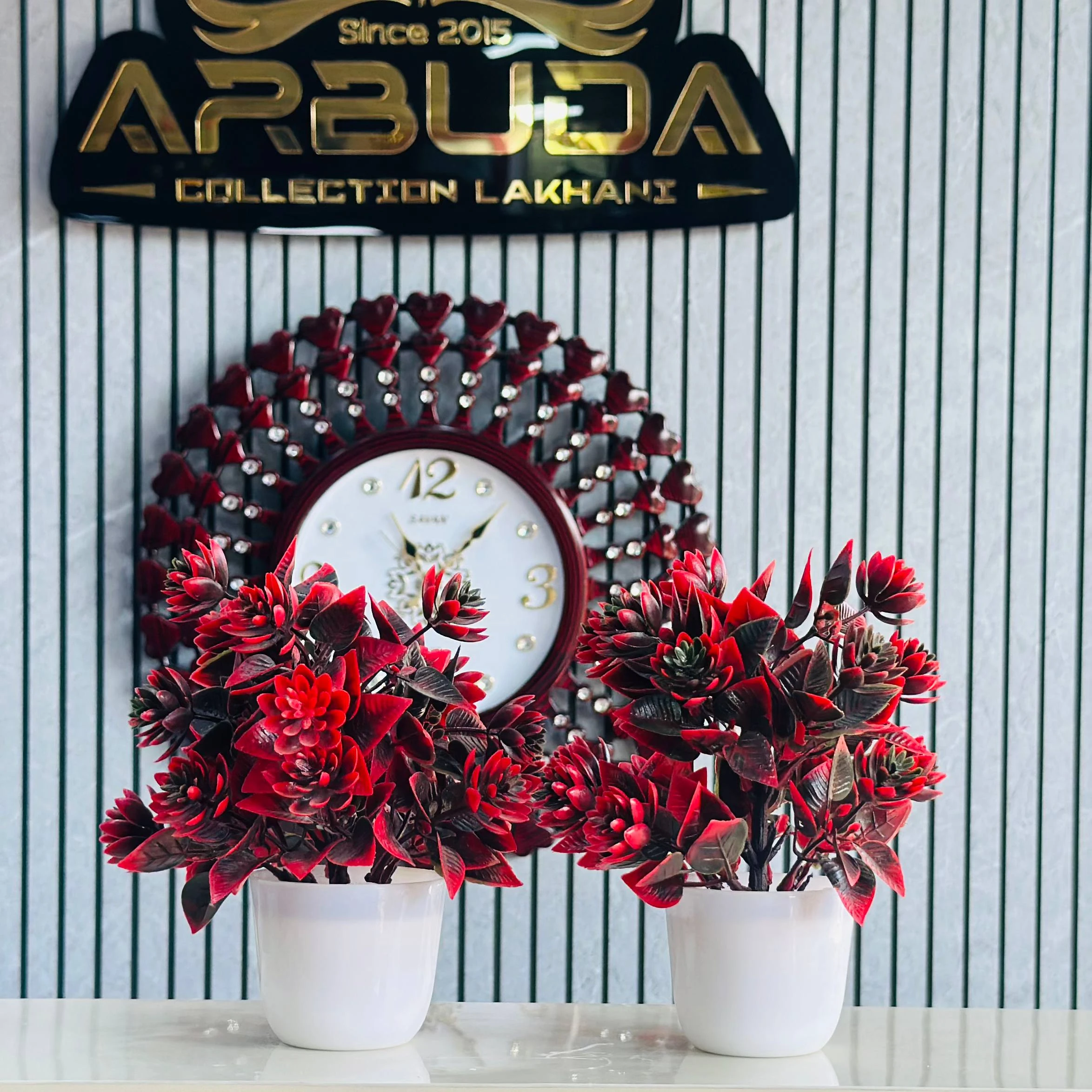 Flowers For Home Decoration With Pot Set