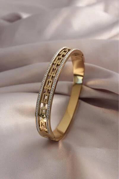 Golden steel Kada bracelet