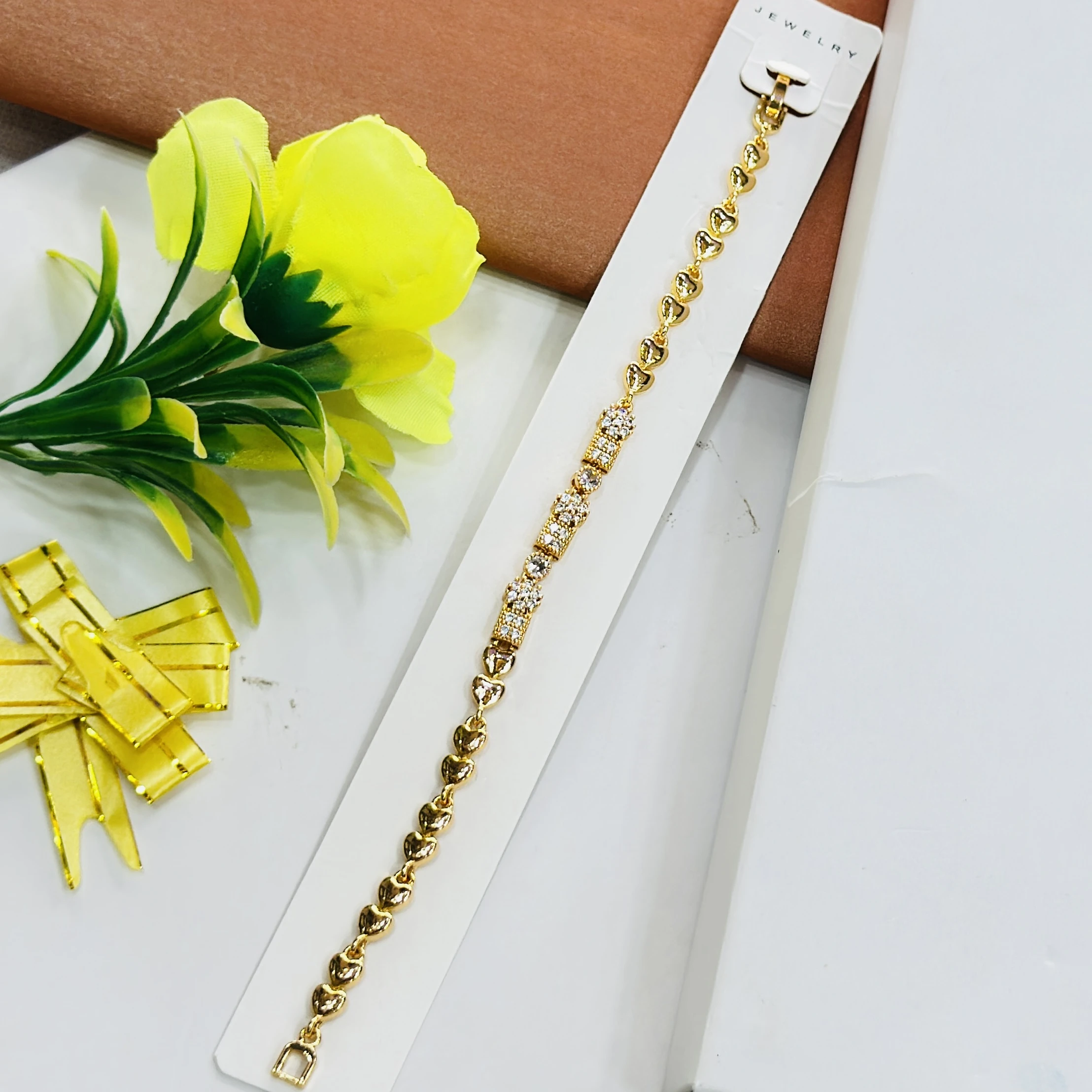 gold plated bracelet similar to styles found in Indian jewelry collections.