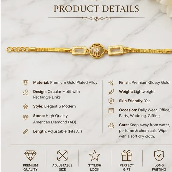 Premium Golden Rakhi