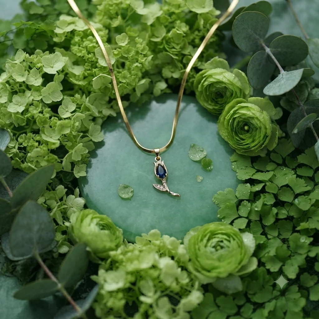 Gold -toned snake chain necklace