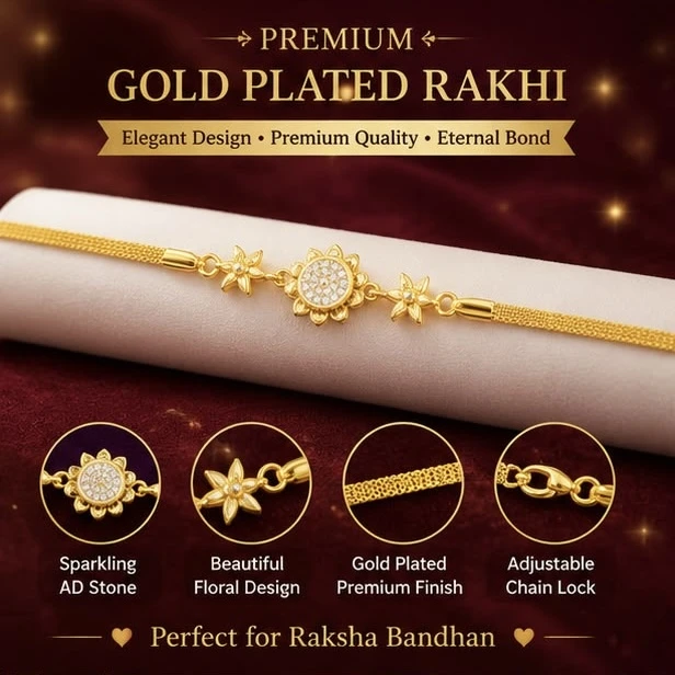 Gold Plated Rakhi