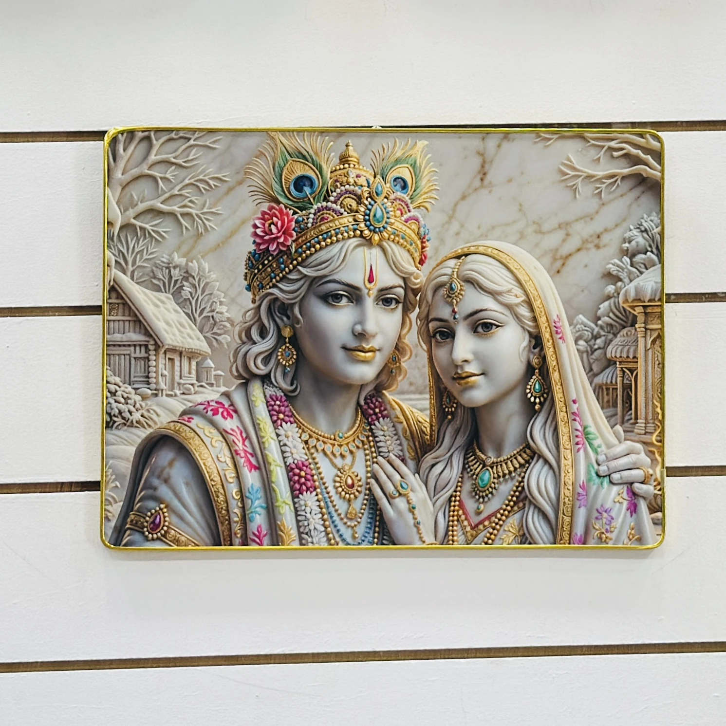 Hindu deities Radha and Krishna(SKU-LRC276)