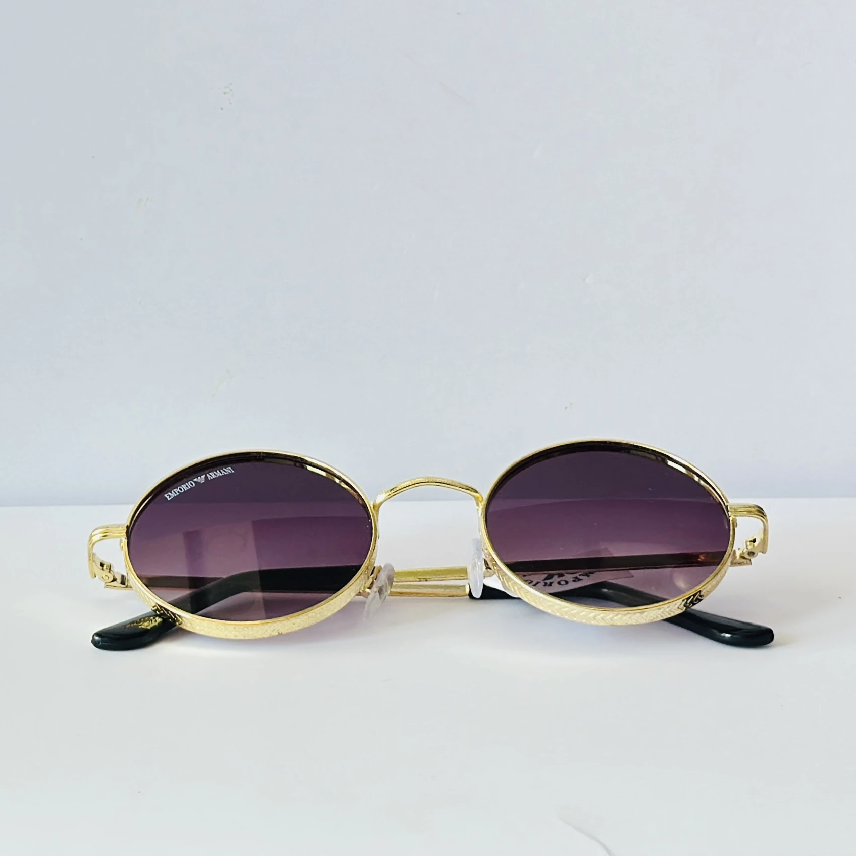 Emporio Armani round metal frame sunglasses