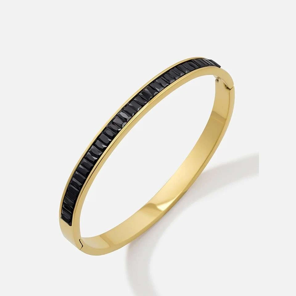 multi-band gold-plated cuff bracelet