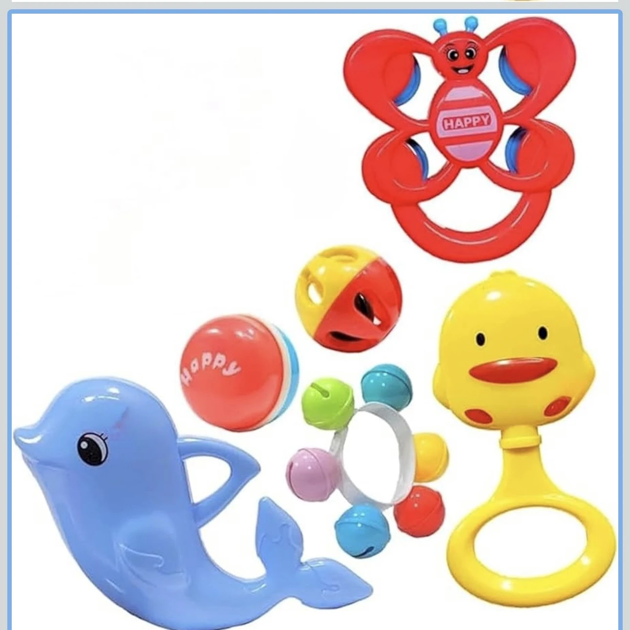 Lumo Tim Tim 5-Piece Baby Rattle Set