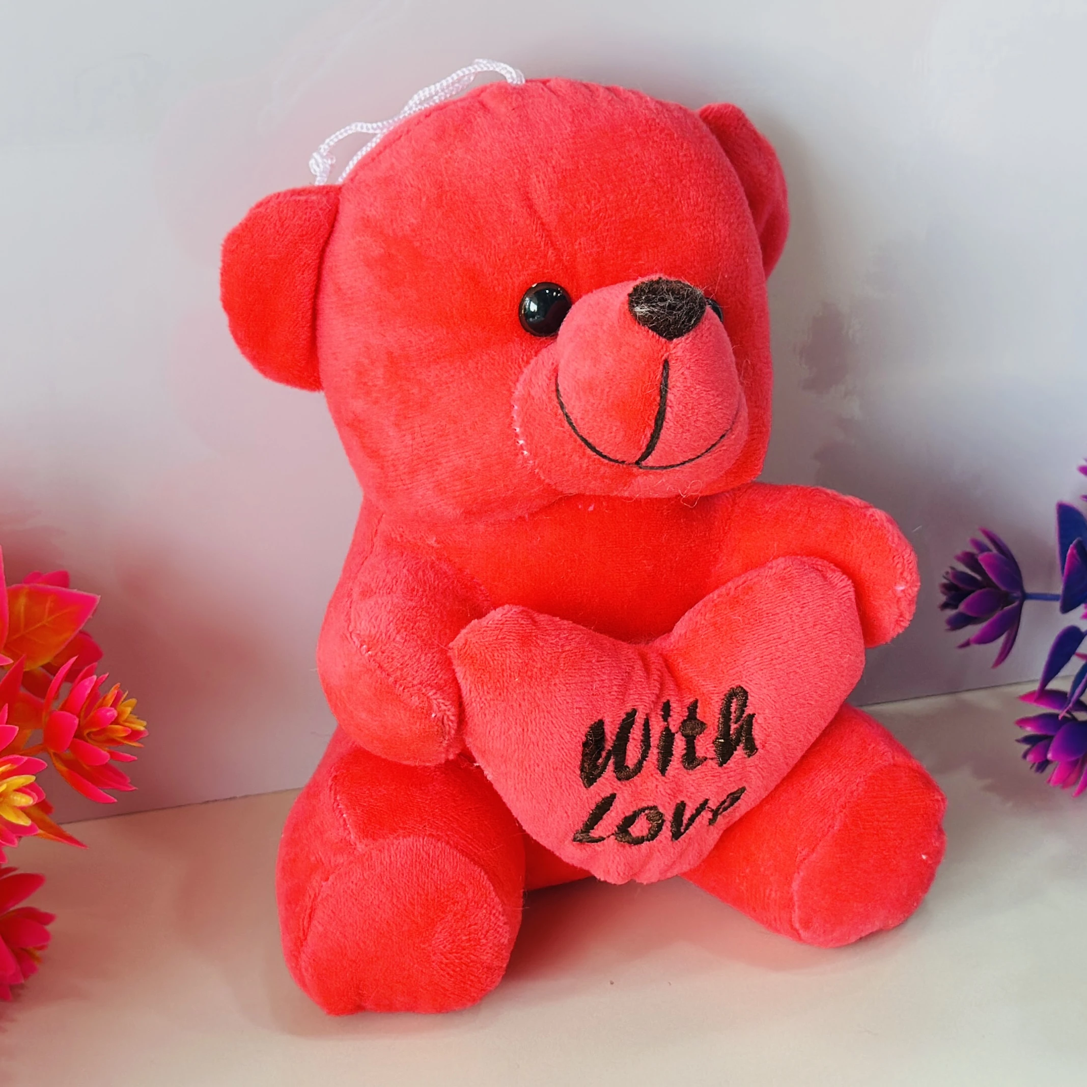 Red With Heart Teddy Bear