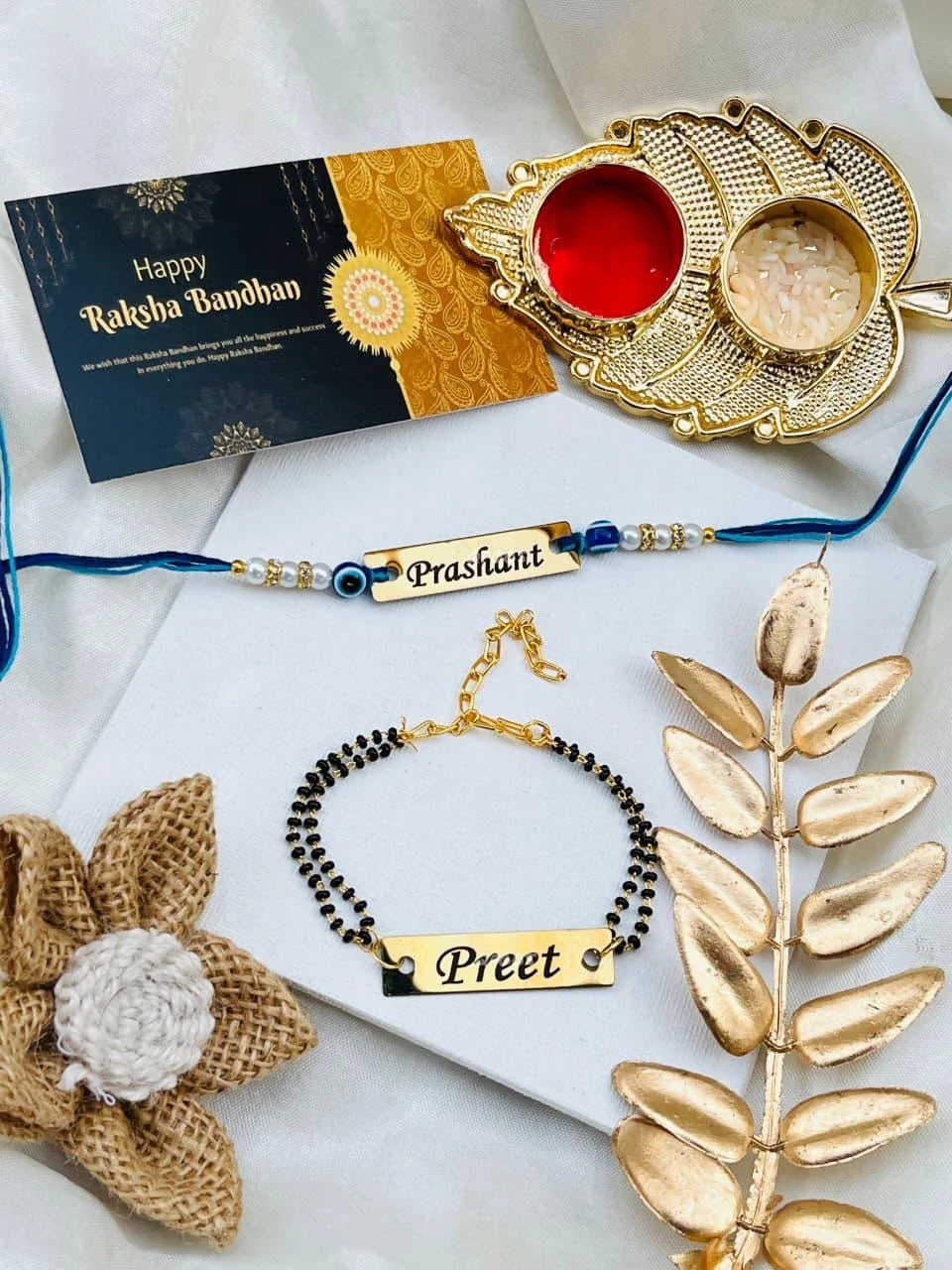 Customized Nam Rakhi set