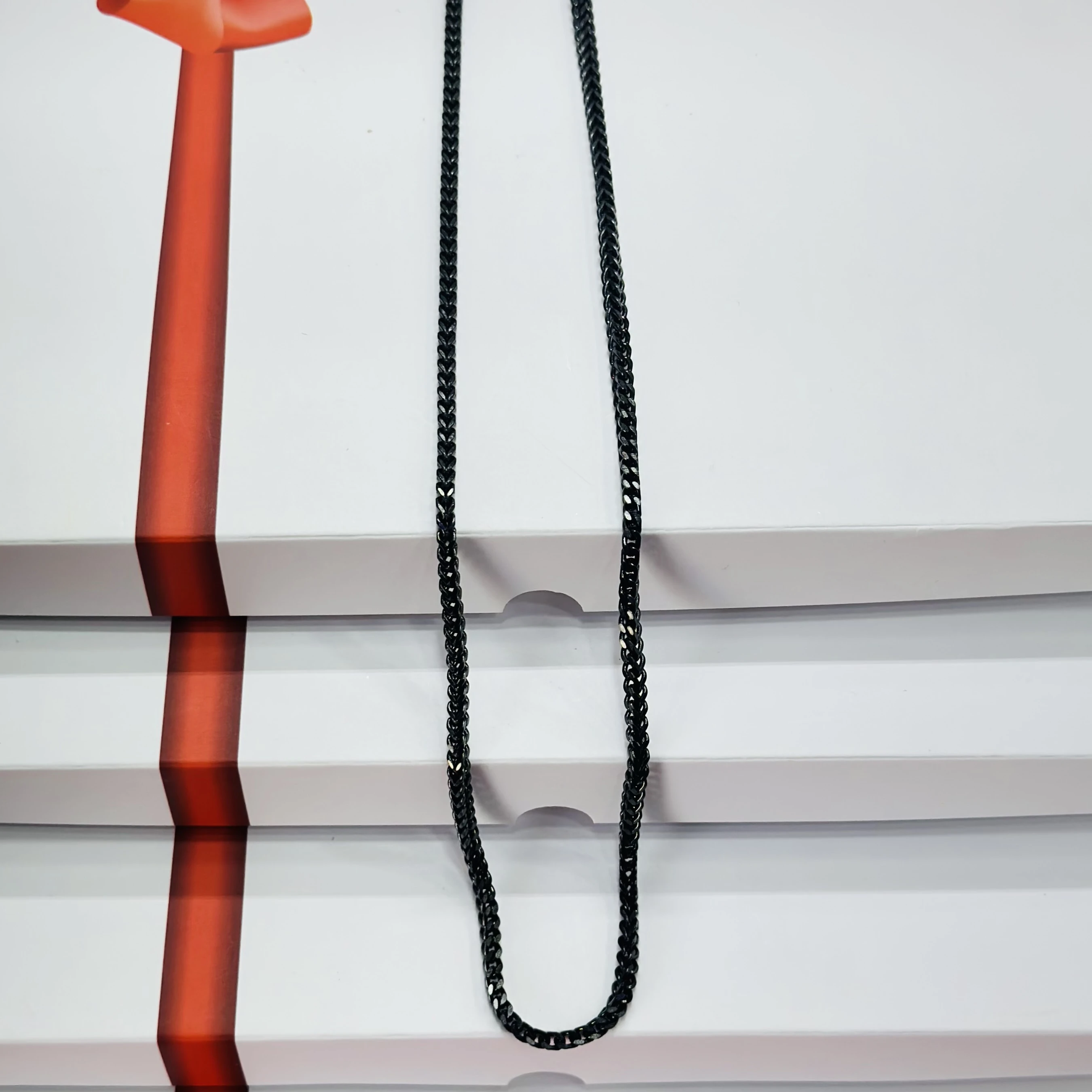Black stainless steel wheat chain