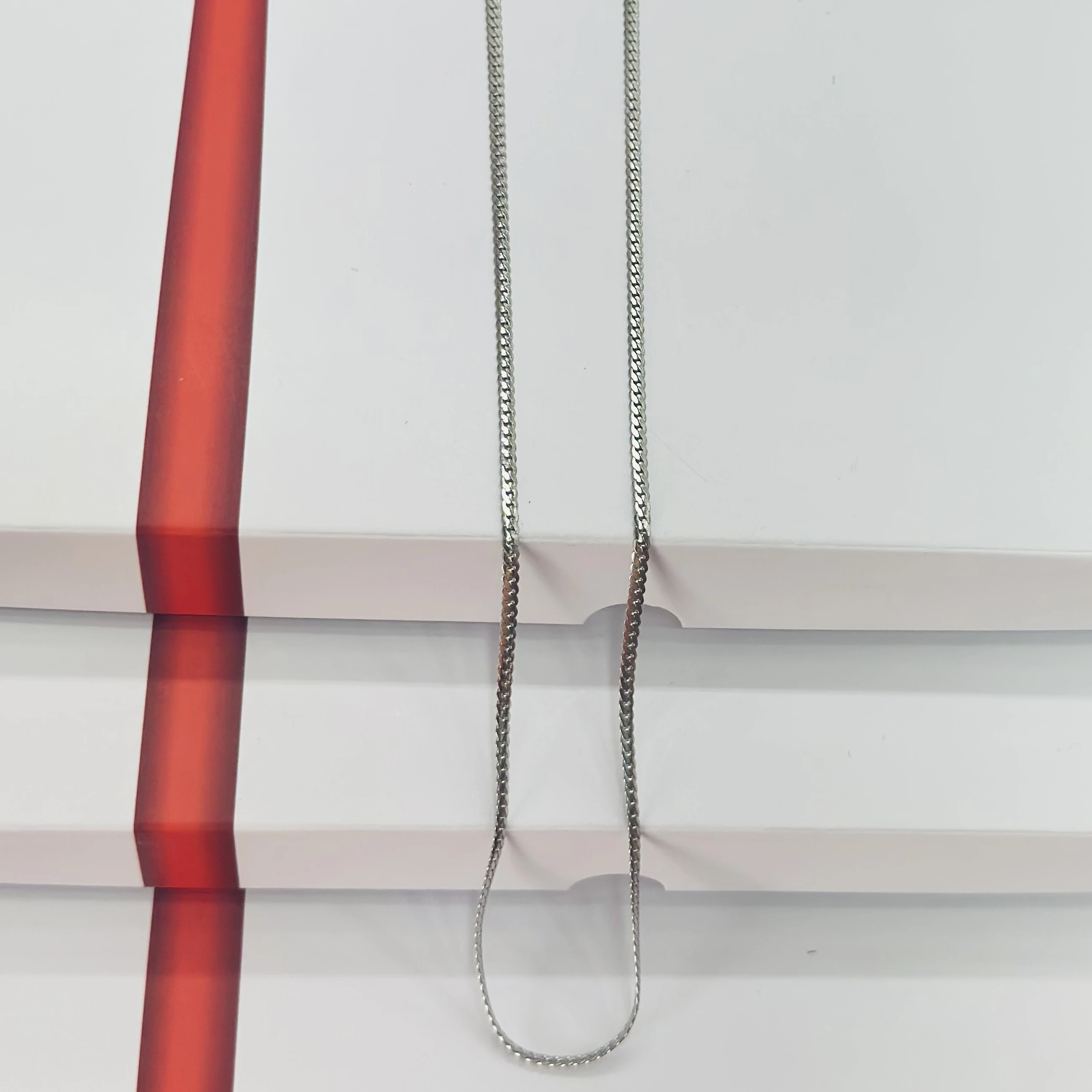 Silver colored rope chain
