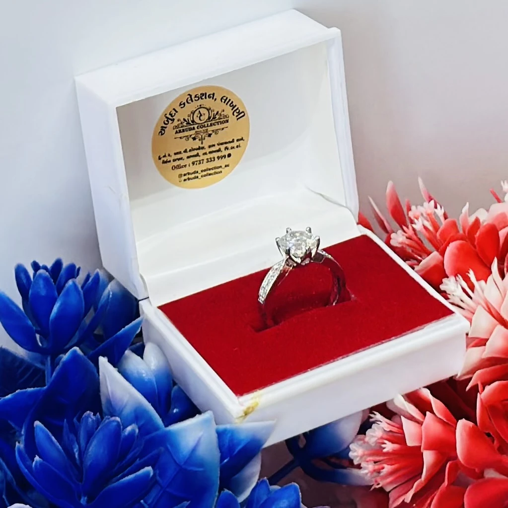 silver engagement ring