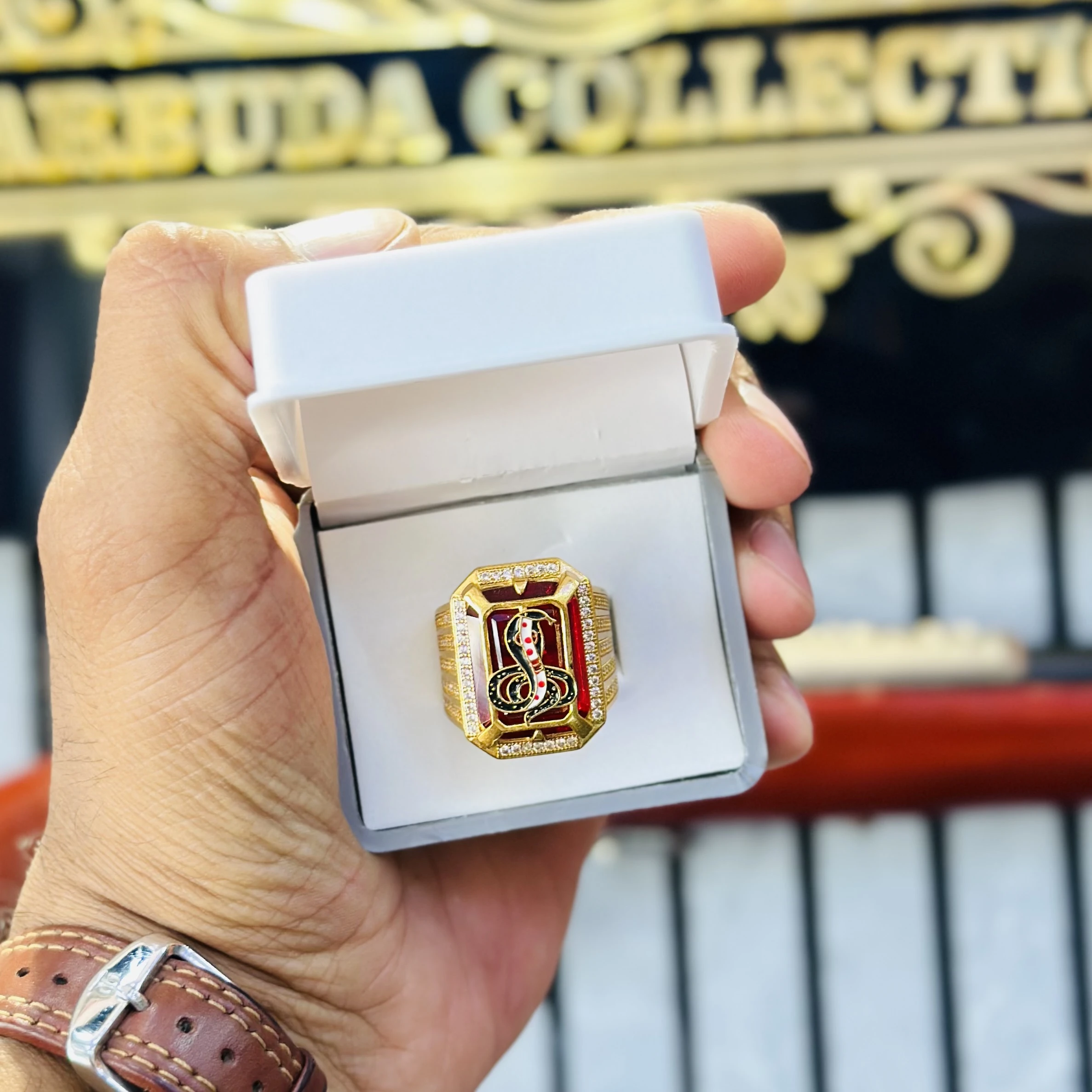 Jay Goga gold-plated men's ring