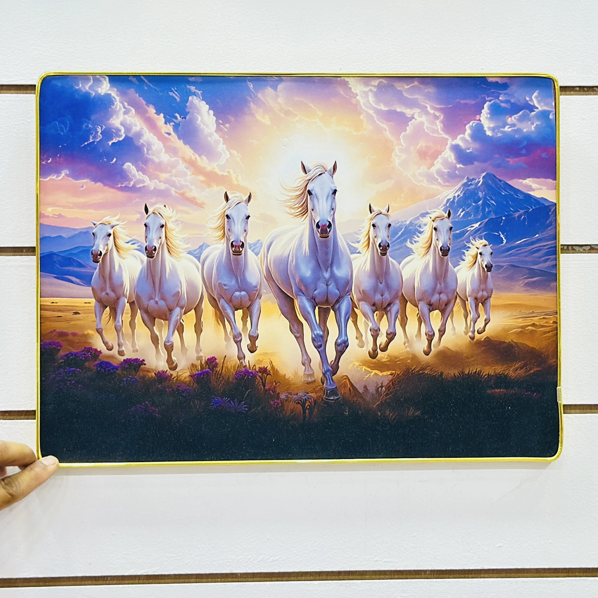 Seven Running Horses Vastu wall painting…. SY3XL1