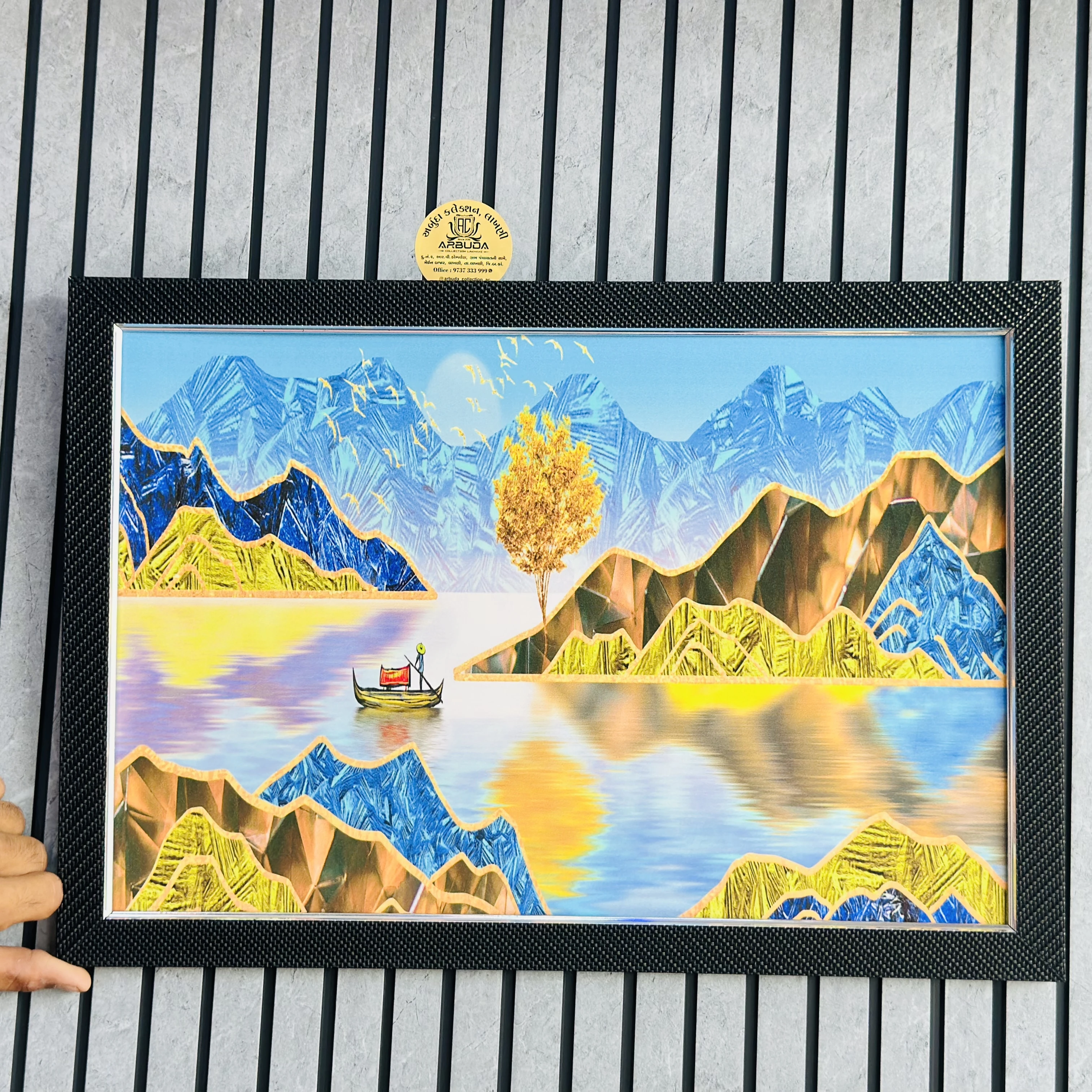 Wall art with mountains (SKU-BW1UJ4)