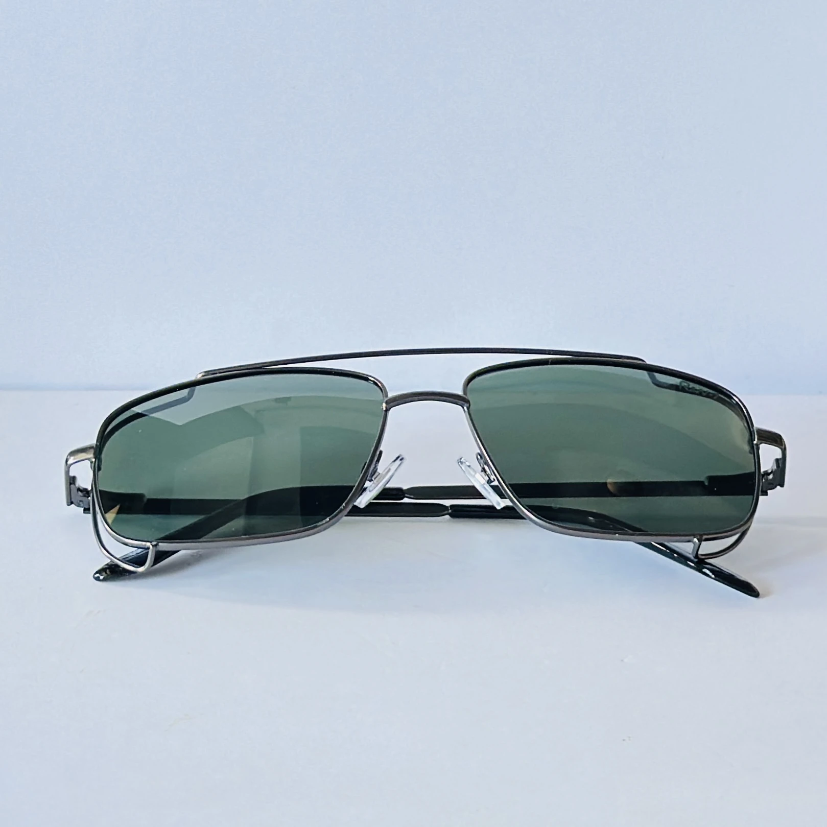 Rectangular sunglasses resemble
