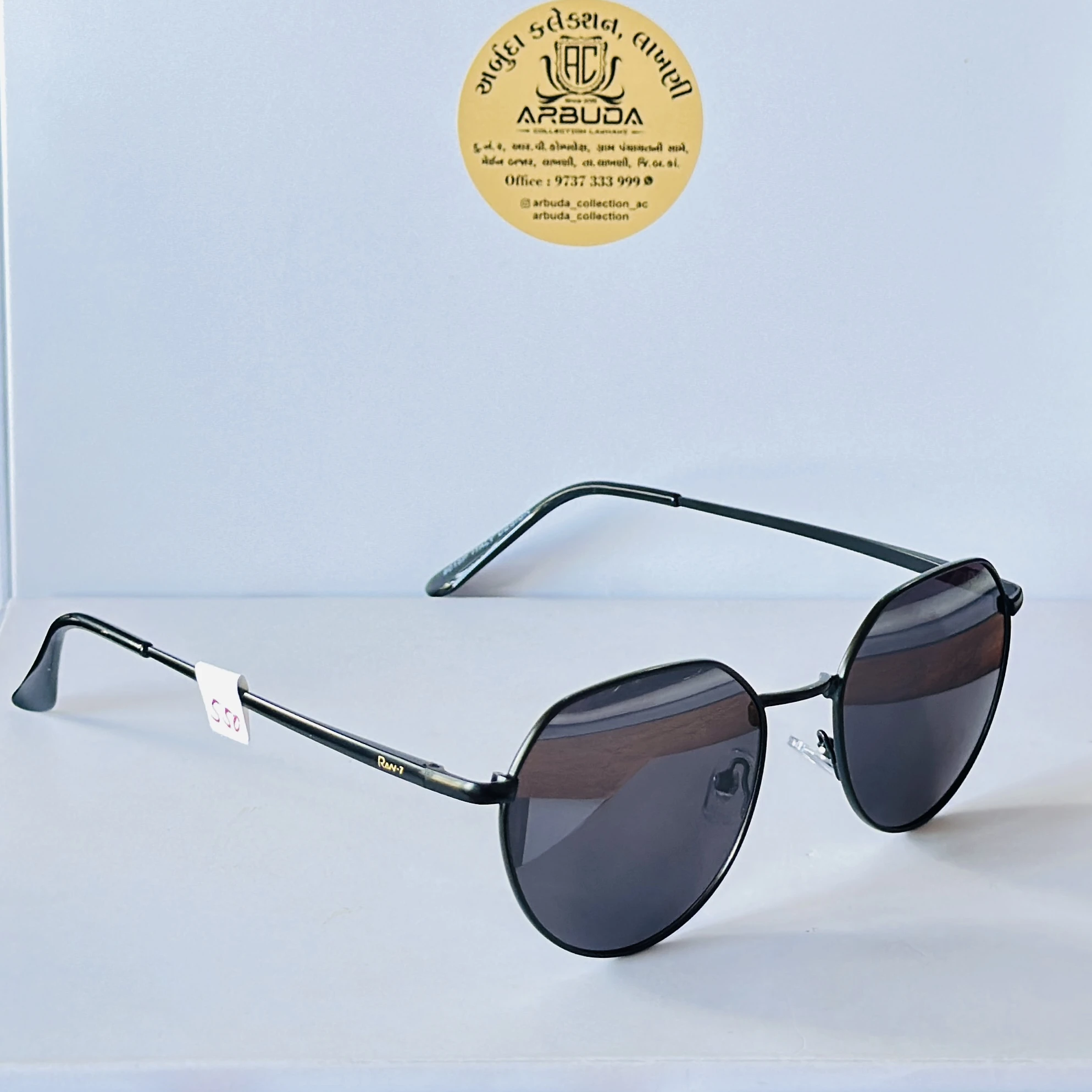 pair of retro square aviator sunglasses