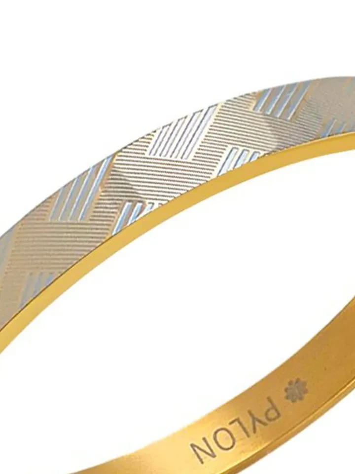 Sterling Silver Platinum Plated Men's Kada for Men