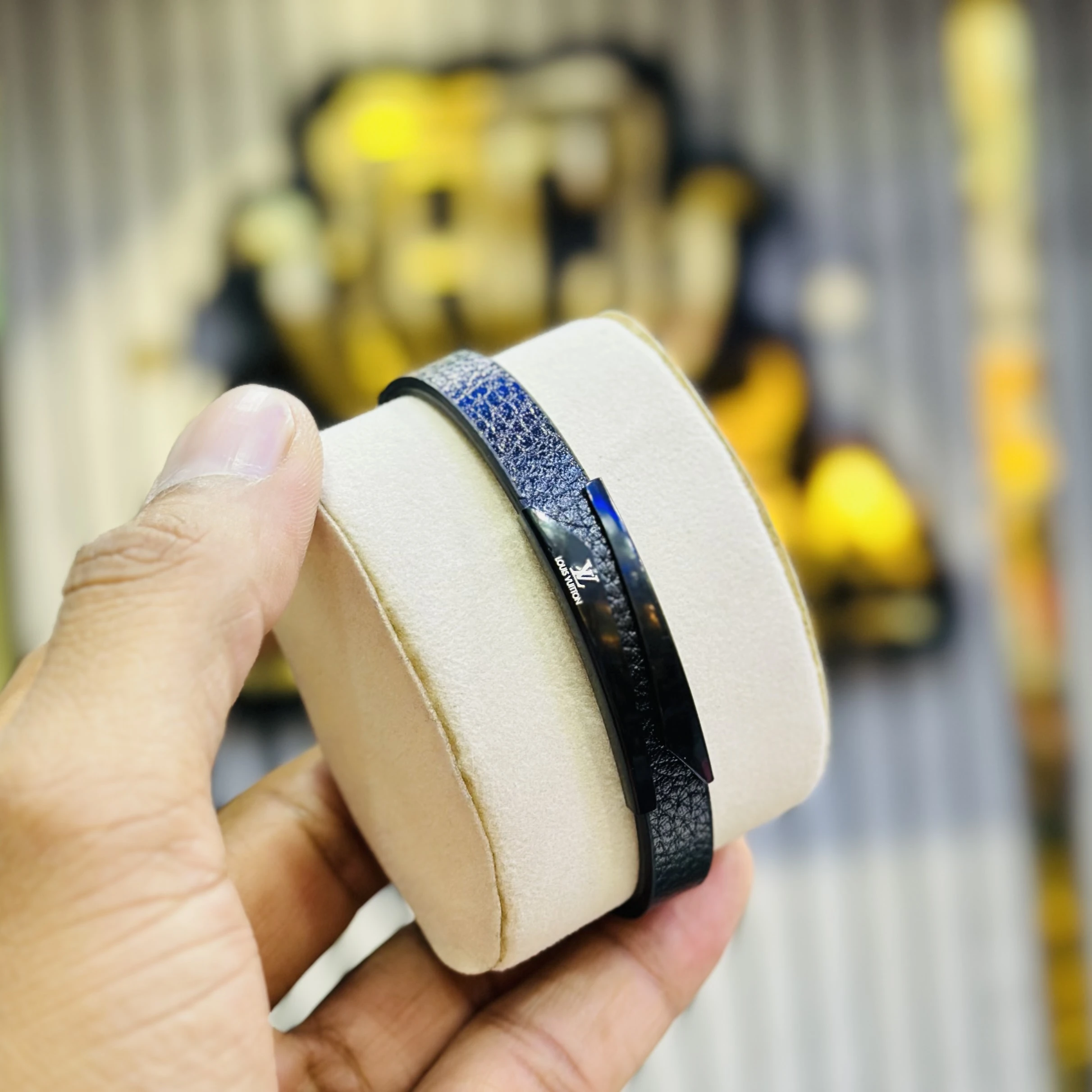 Men’s Classic Leather Beaded Bracelet