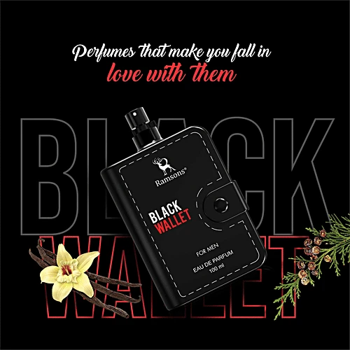 Black wallet perfume