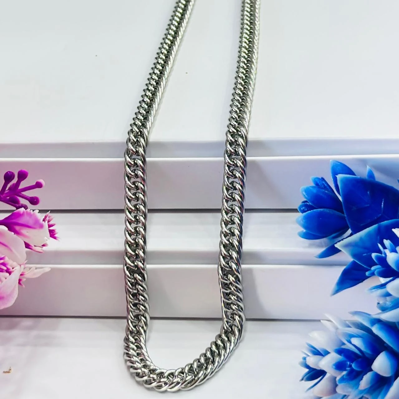 Fashion Frill Silver Chain For Boys Chain