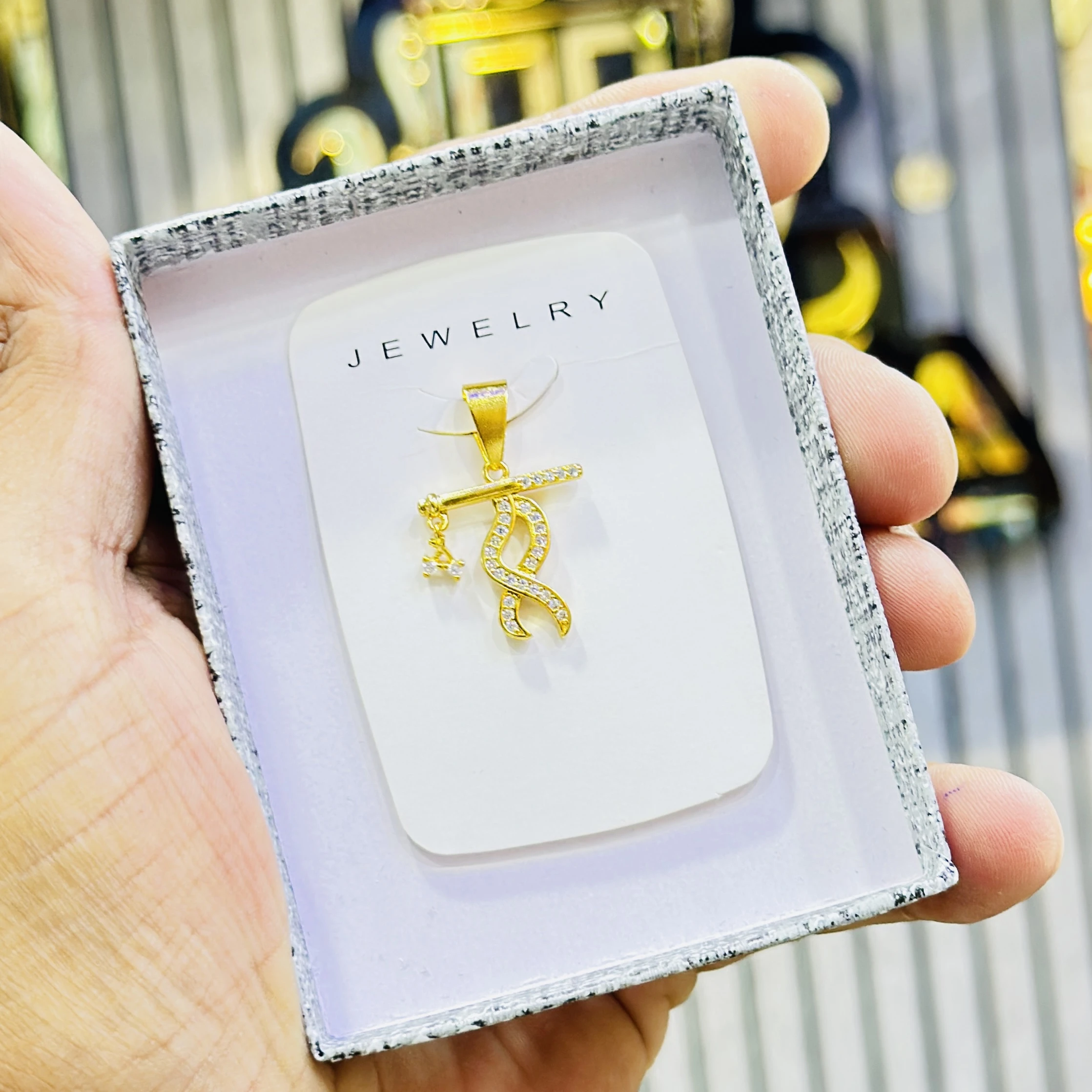Gold plated Krishna flute pendants