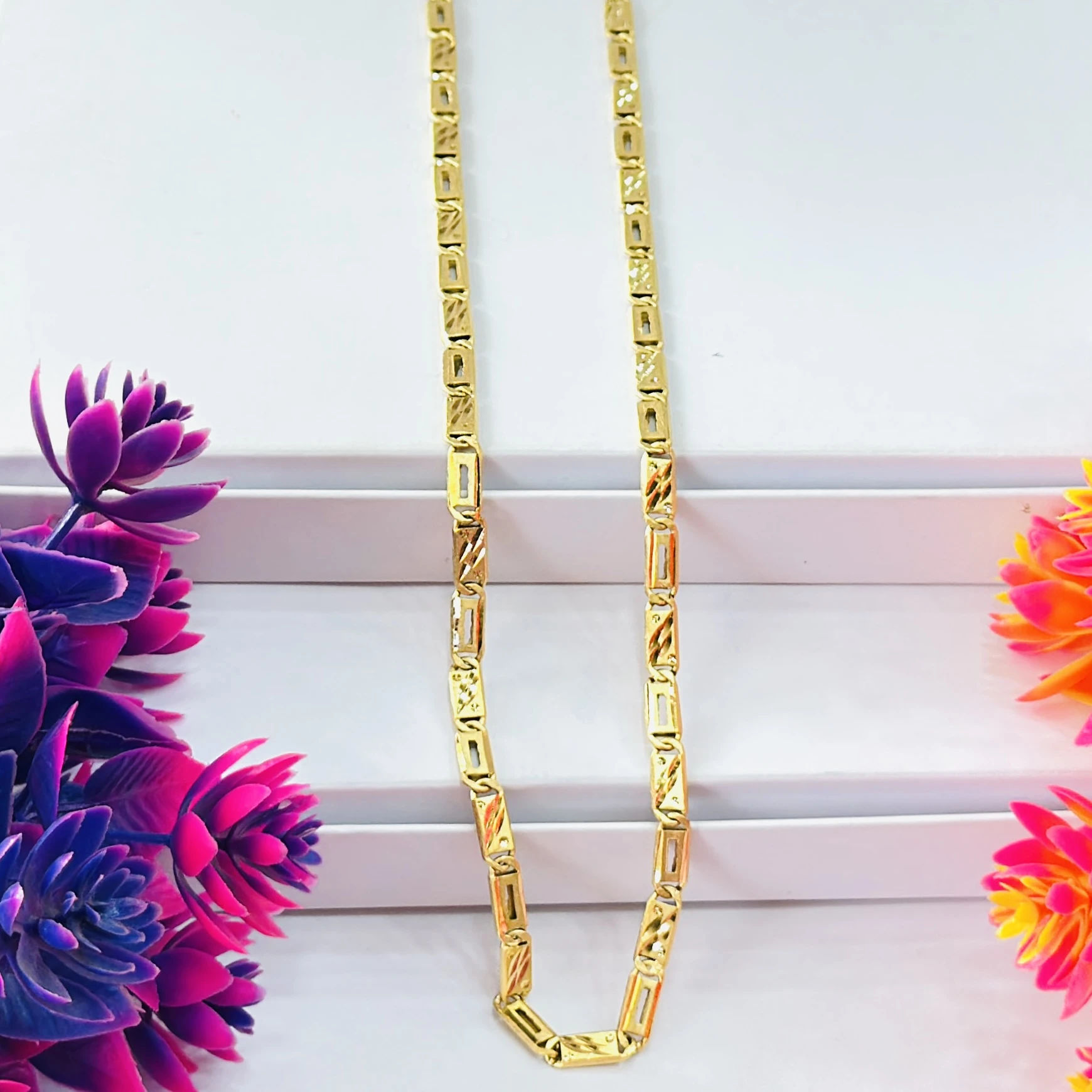 Gold plated Nawabi chain for men