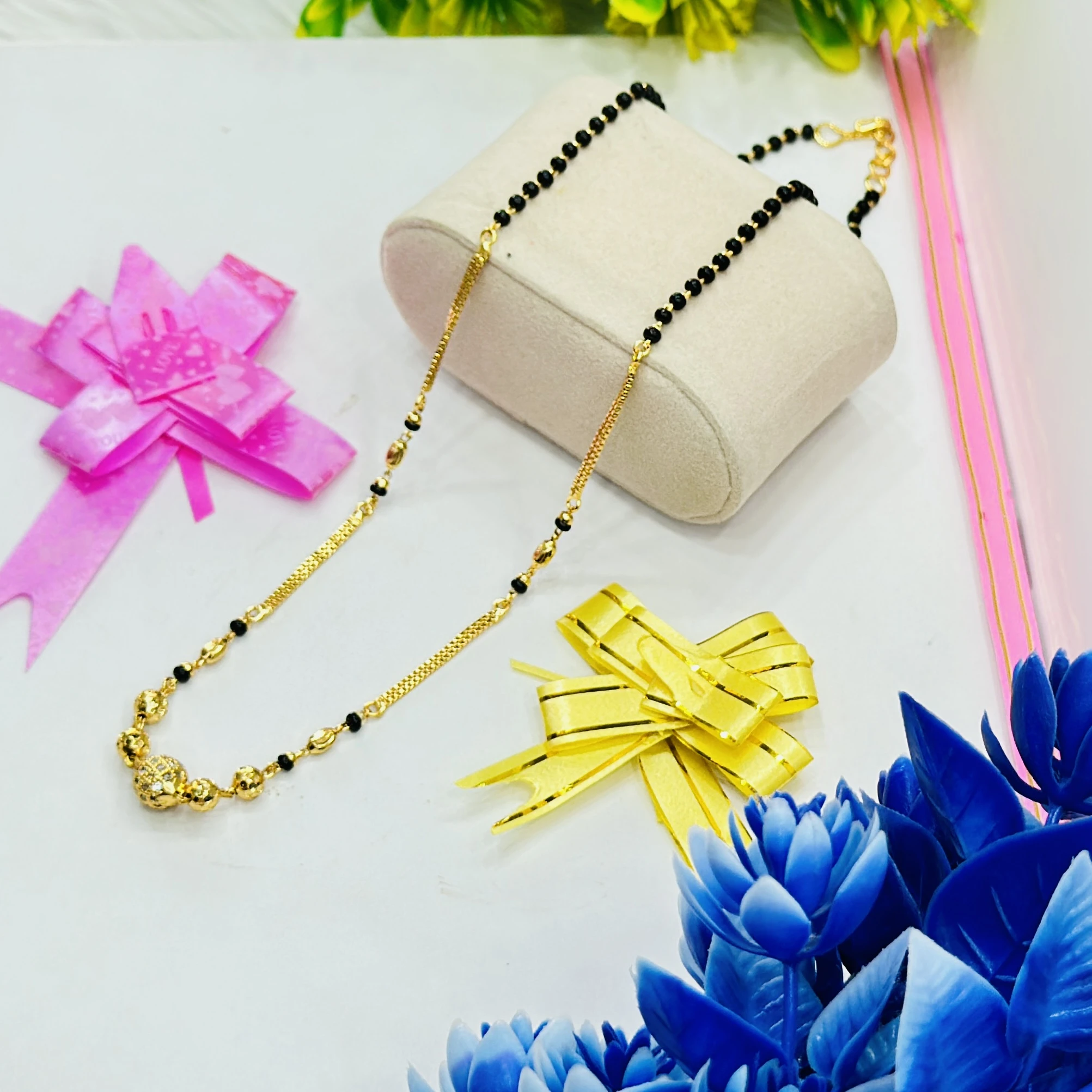 Gold plated brass mangalsutra designed for women