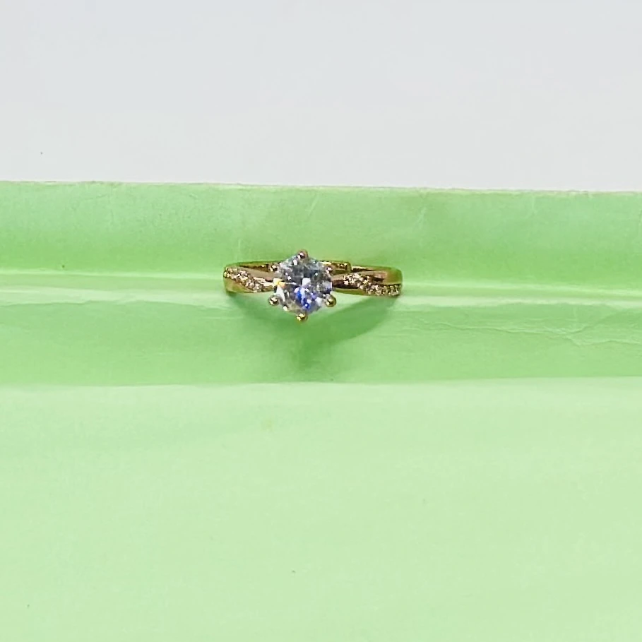 Rose gold-plated adjustable ring
