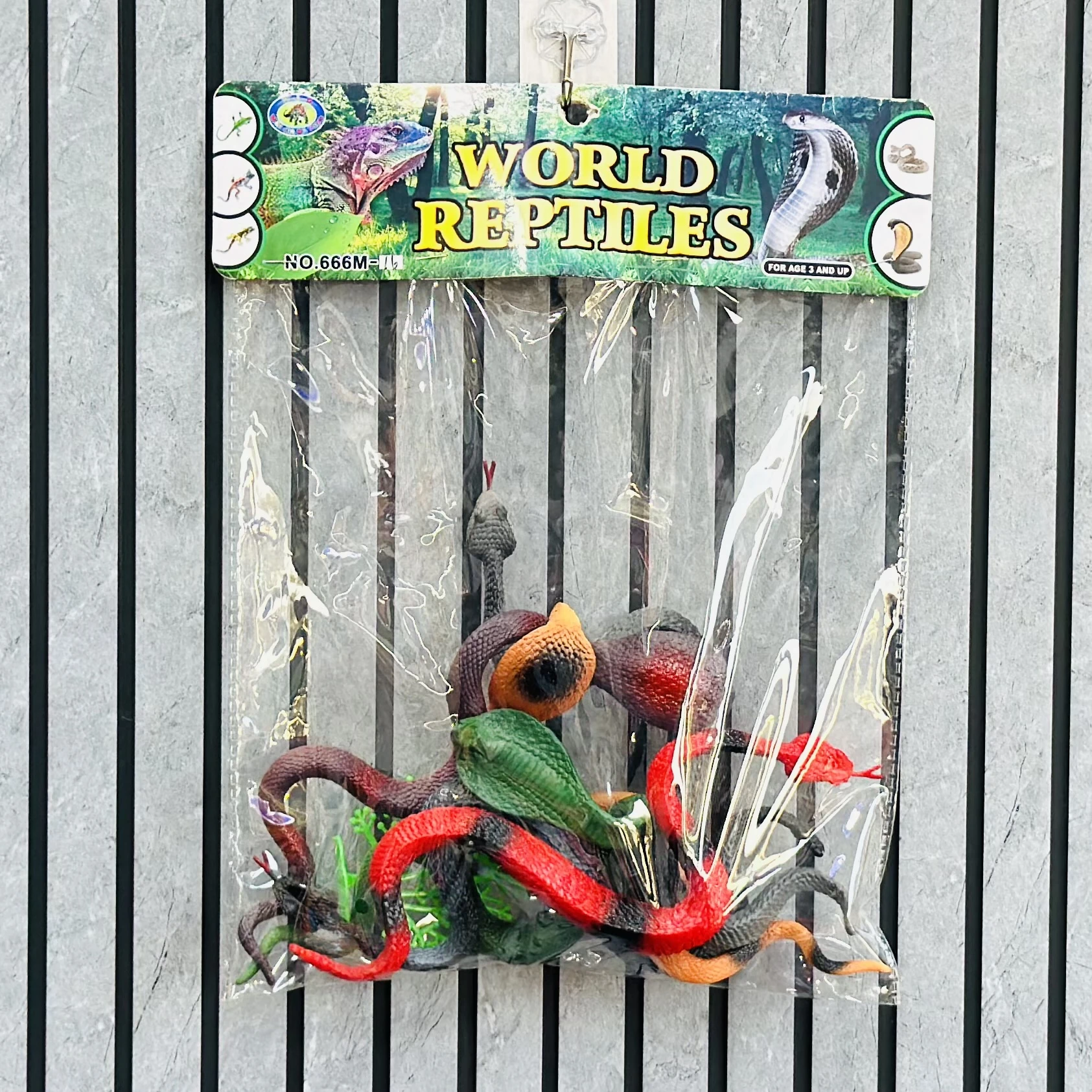 Set of "World Reptiles" toy snakes