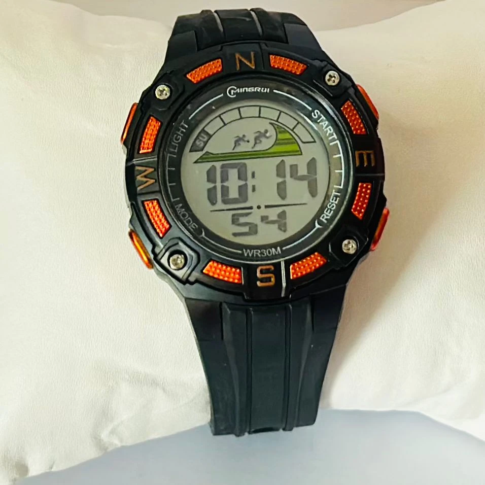 Mingrui or Vizion brand kids' digital sports watch.