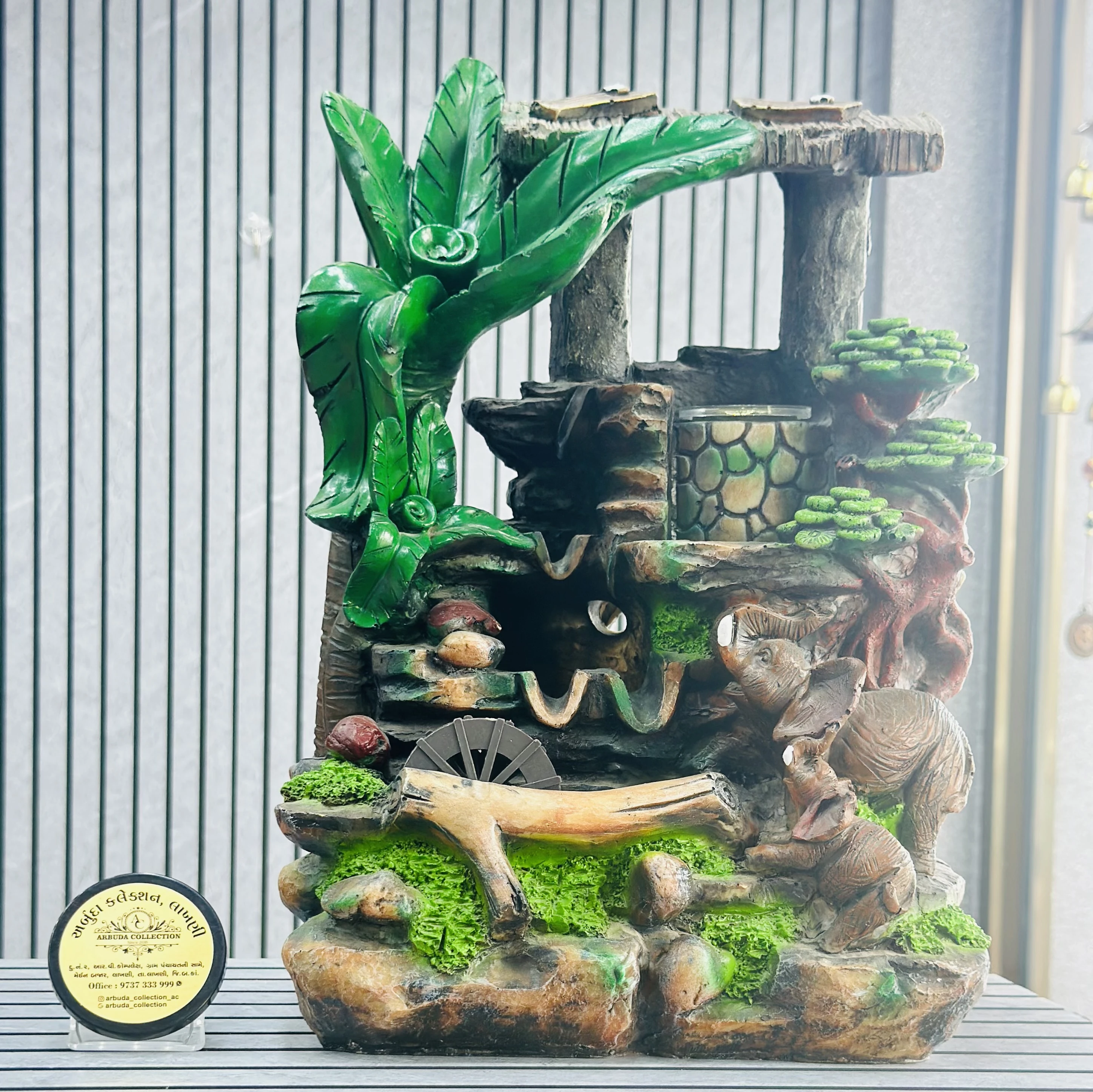 Polyresin  Brown water fountain