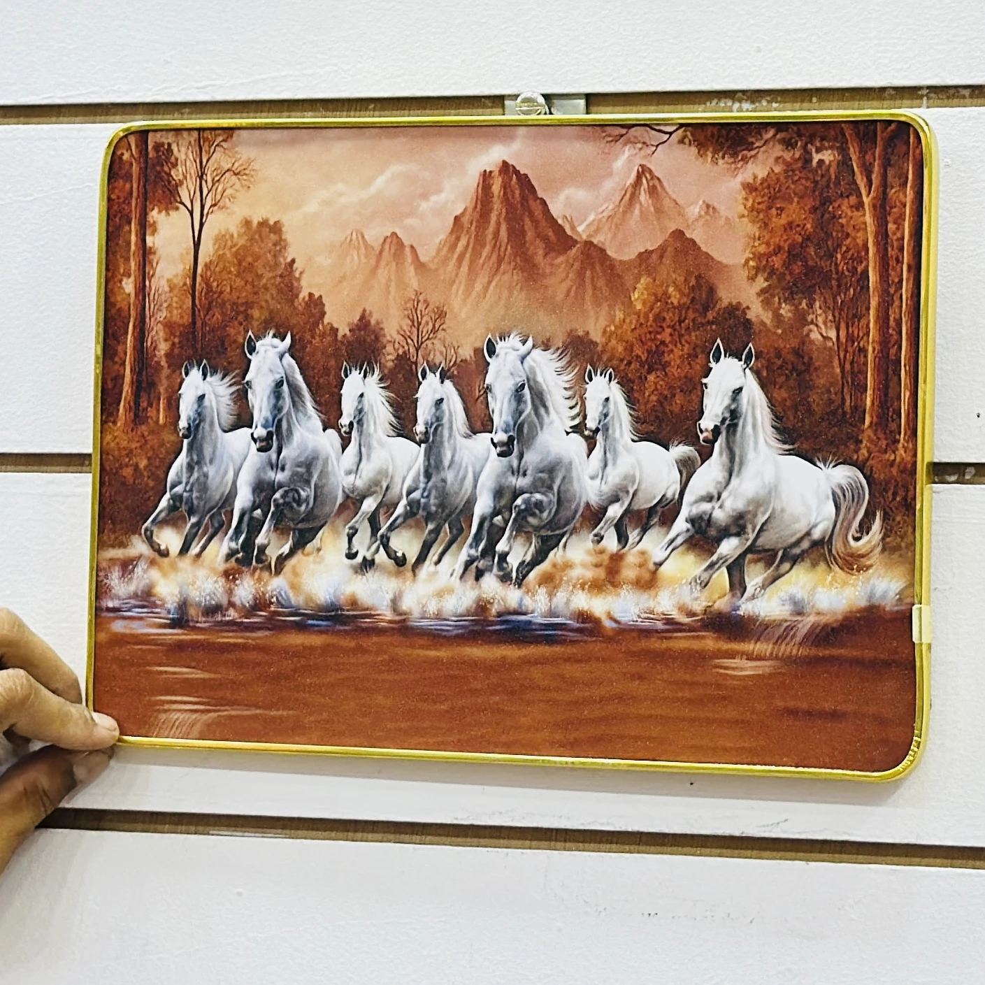 Seven Running Horses Vastu Painting…..5H0932