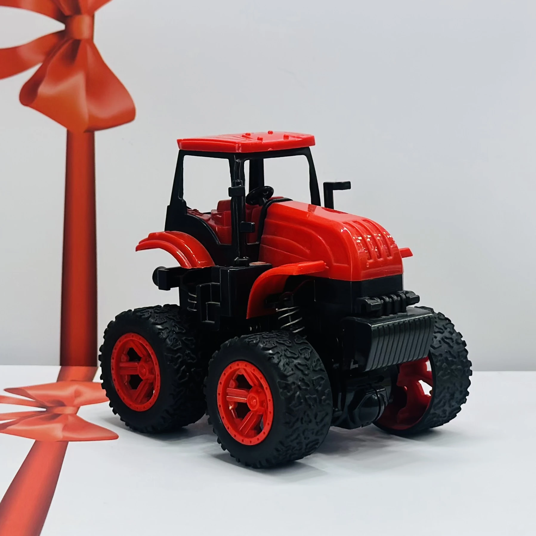 Red toy tractor