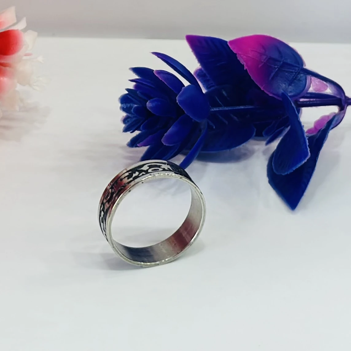 Shopping Dust black stripe ring for men
