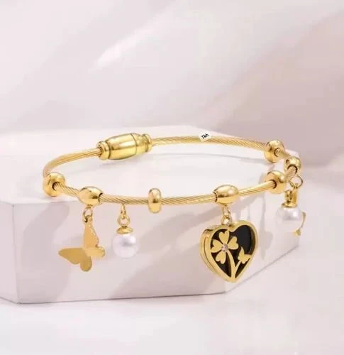 stainless steel rose gold-plated bracelet