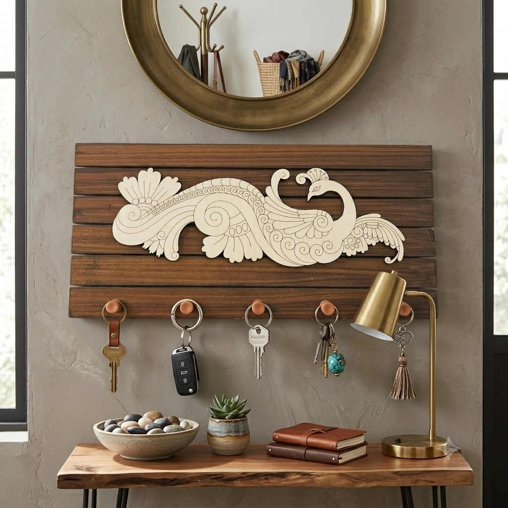 Wooden key holder (SKU-3T5VTV)