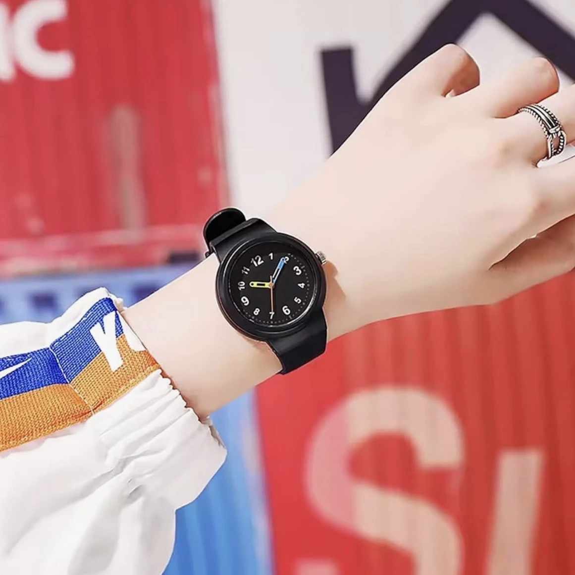 Analog Dial New Trend Number Display Teen Student Waterproof Wrist-Watch for Girls & Boys