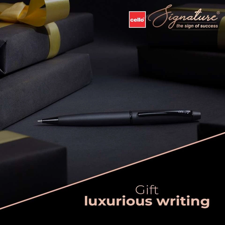 Cello Signature Carbon Slim Ball Pen.