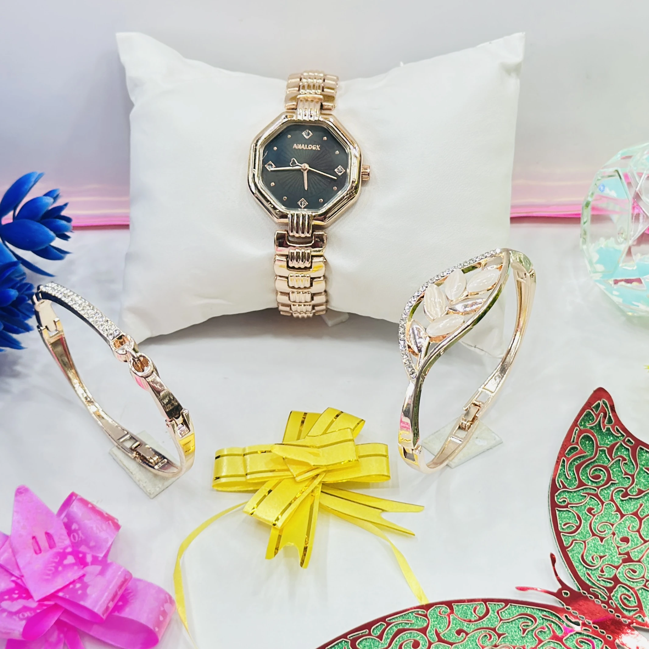 Analogx brand rose gold-colored watch