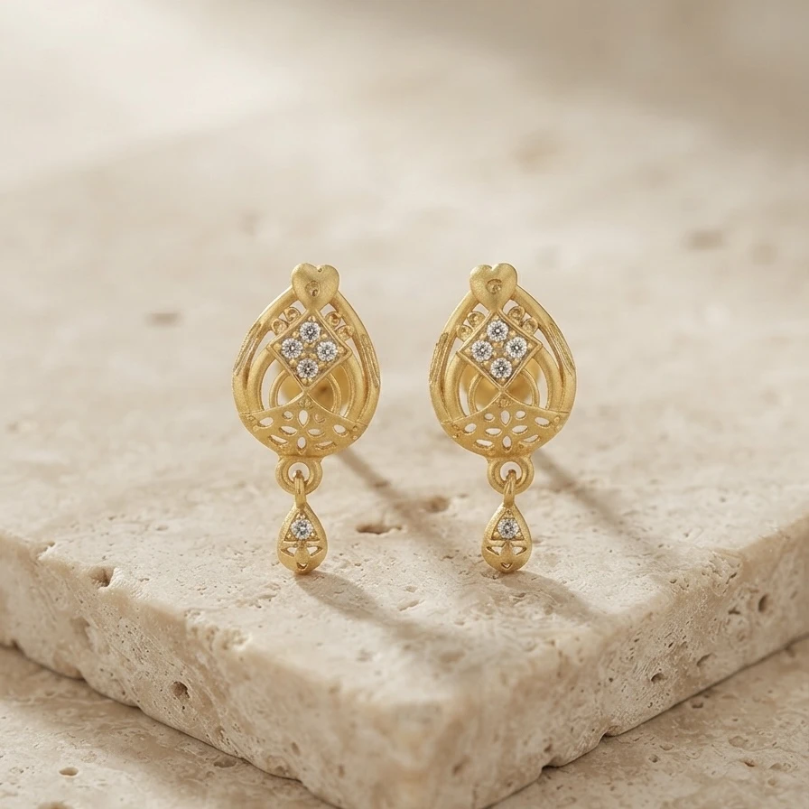 Raj And Deb gold-plated drop earrings